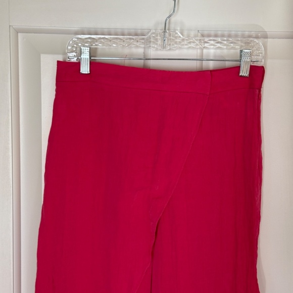New! Zara creased effect wrap trousers Wide Leg Pants nwt 31010 - Picture 5 of 15